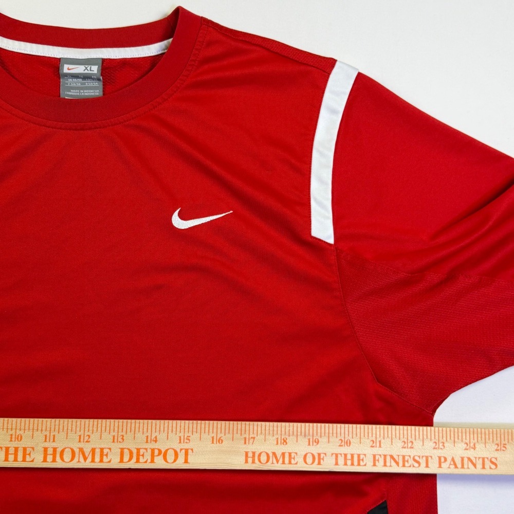 Nike FIT CTR360 Mens Soccer Training Jersey XL Red White Black 378447-611 - Picture 13 of 15